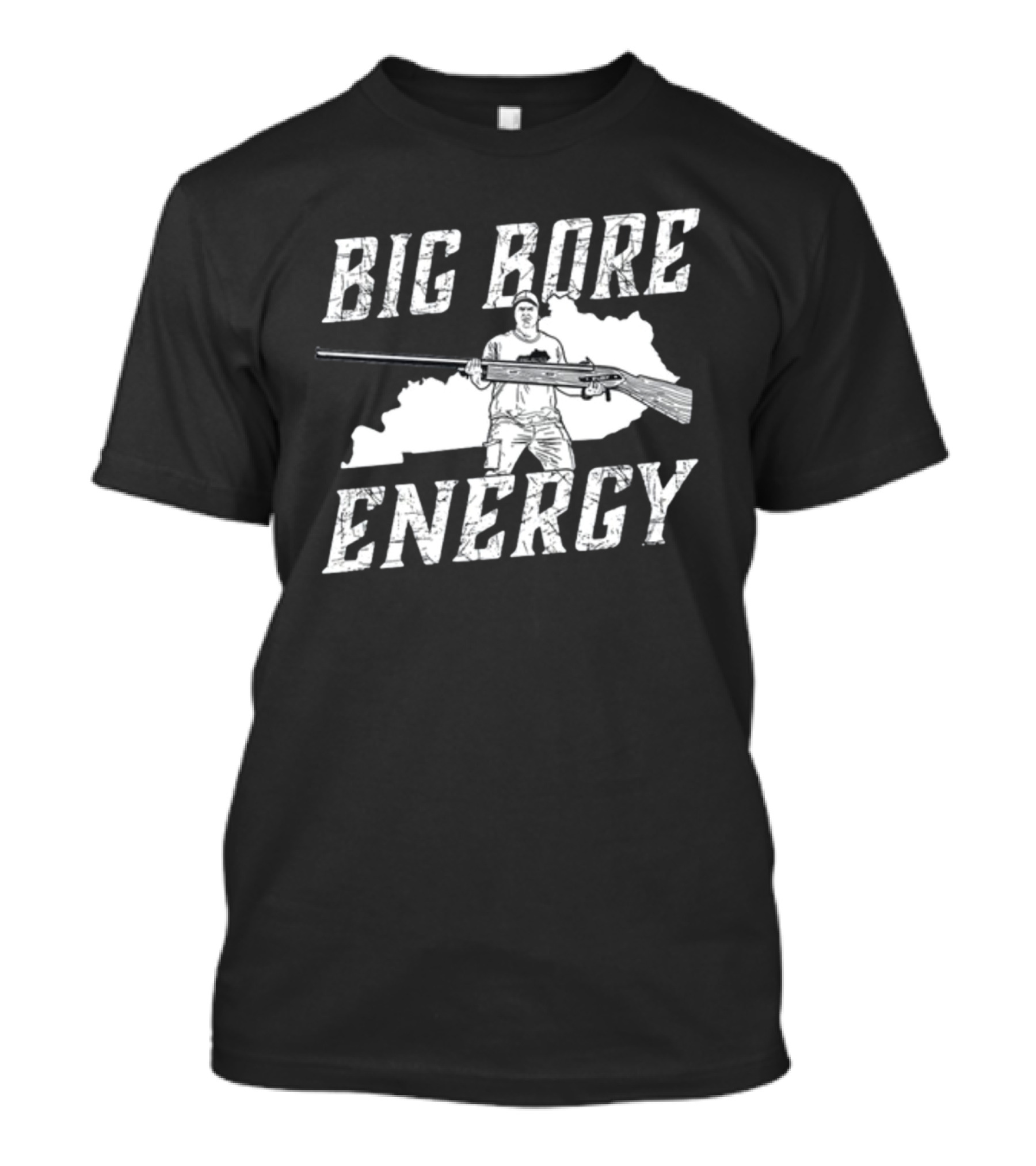 Big Bore Energy Forester Rifle Silhouette Kentucky State Outline T-Shirt