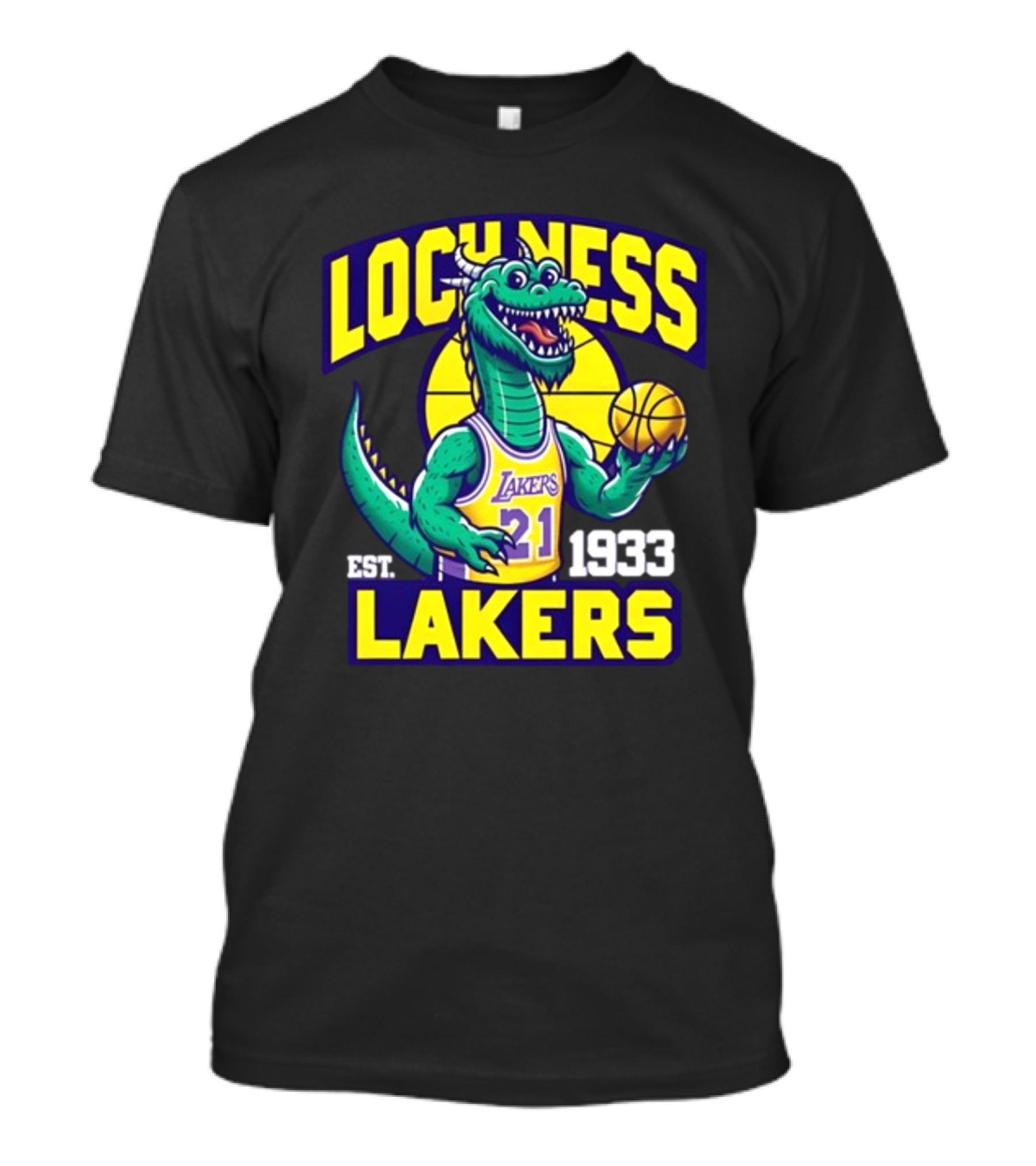 Loch Ness Lakers Basketball Dinosaur Est 1933 T-Shirt