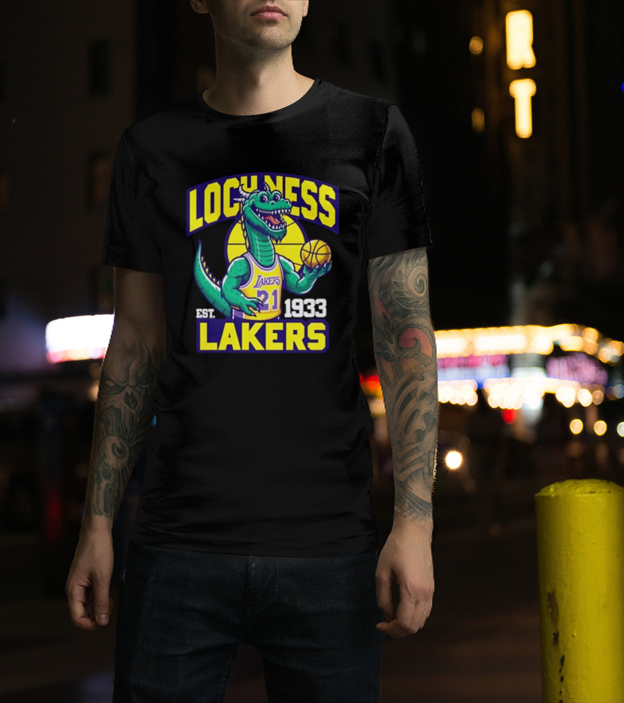 Loch Ness Lakers Basketball Dinosaur Est 1933 T-Shirt