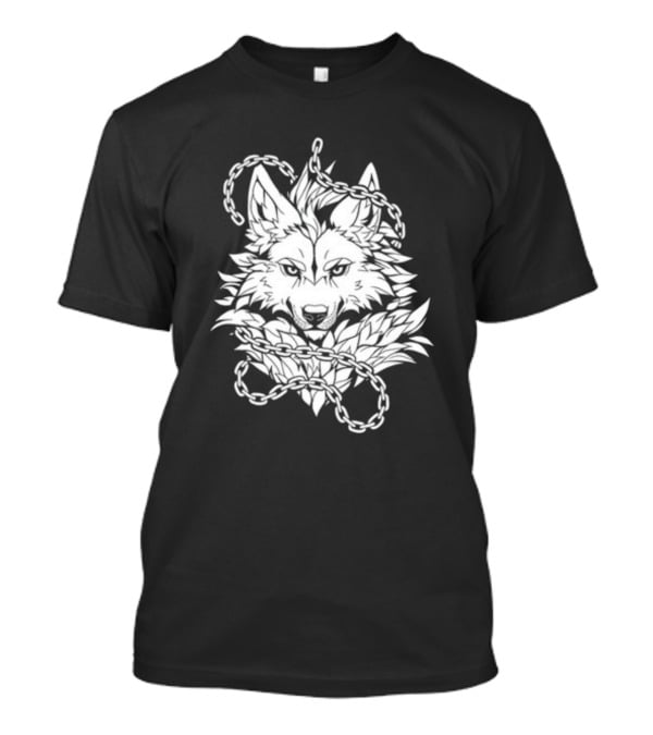 Wolf Head Enclosed By Chains T-Shirt