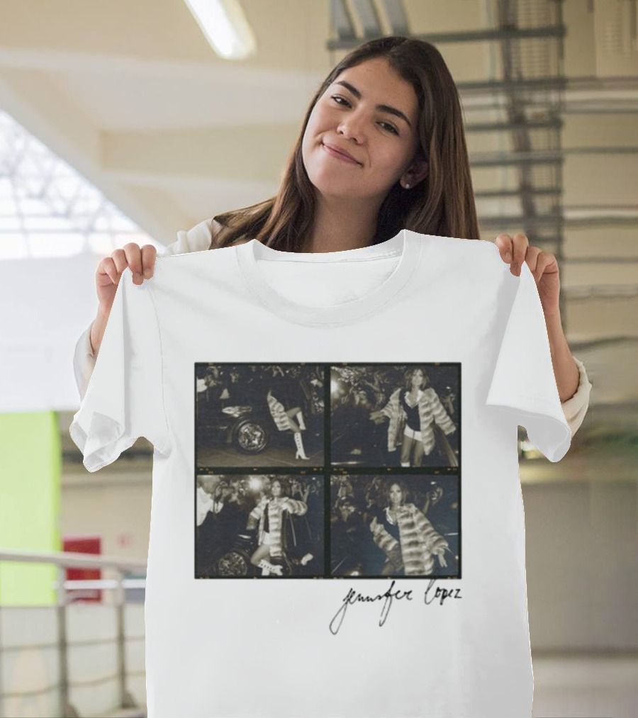Jennifer Lopez Photo Collage with Signature T-Shirt