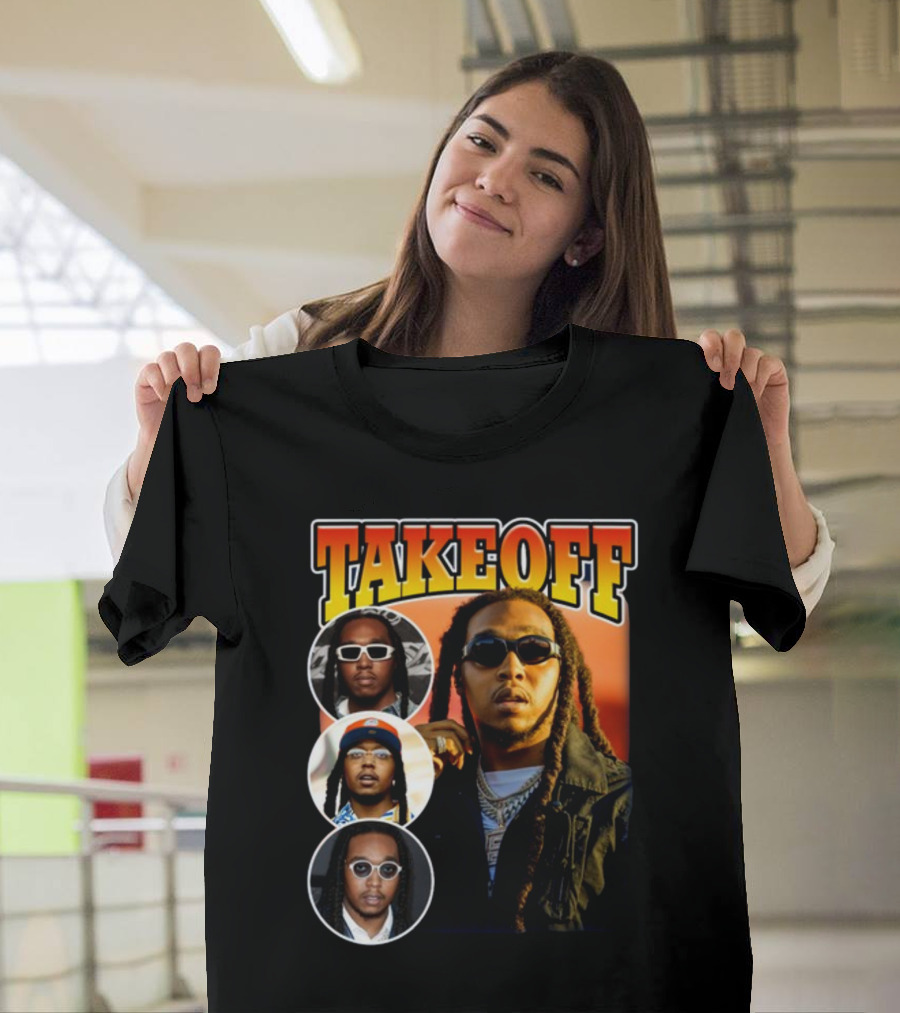Takeoff Migos Rapper Tribute Collage T-Shirt