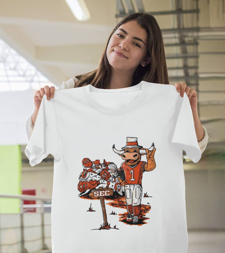 Longhorn Mascot SEC Conference Champs Drawing T-Shirt