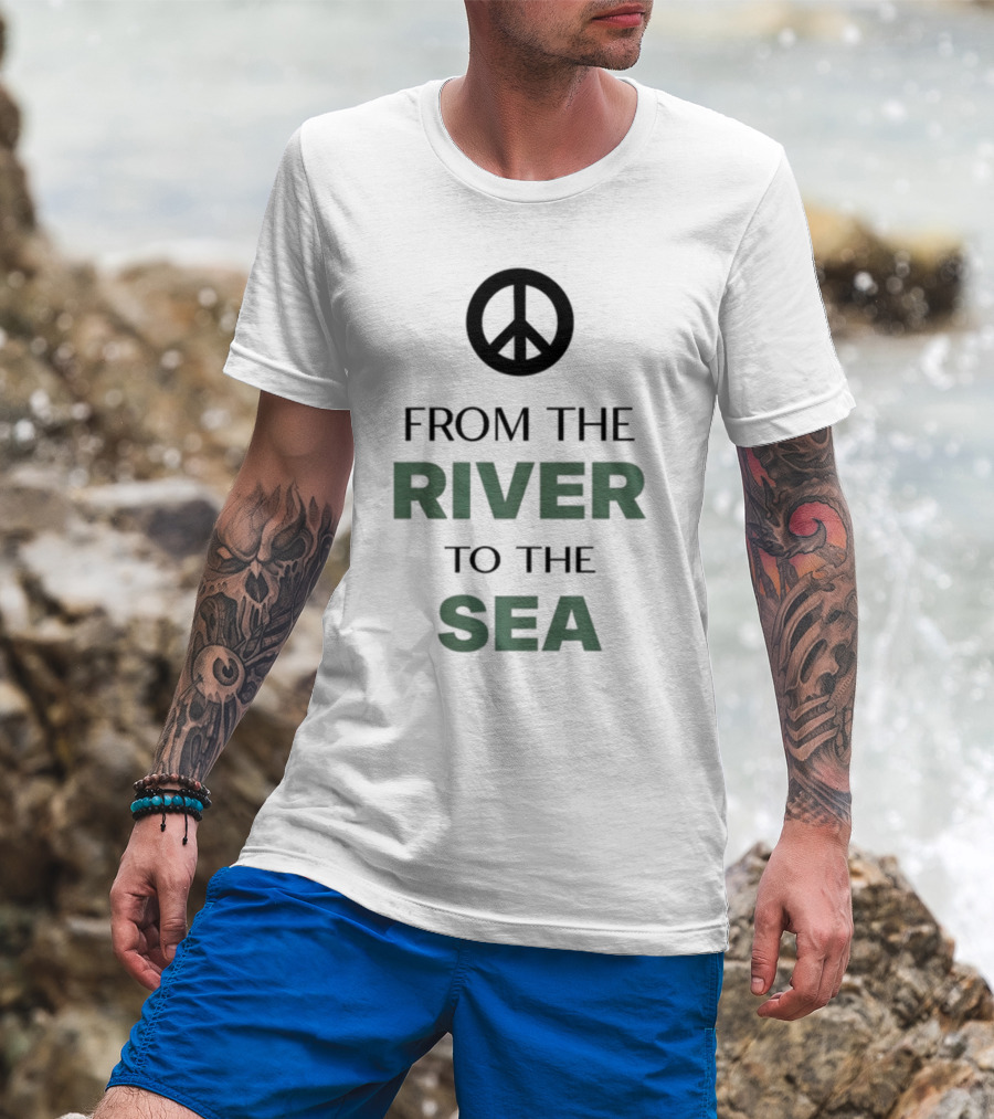 Peace Symbol From The River To The Sea T-Shirt