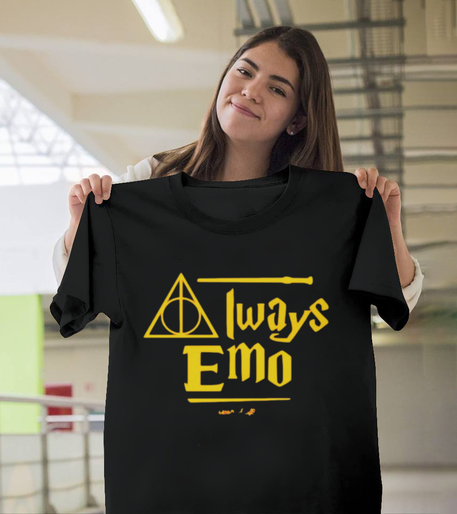 Always Emo Deathly Hallows Magic Wand T-Shirt
