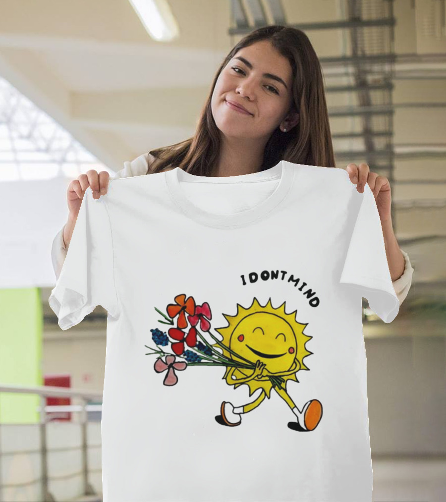Idontmind Sunshine Carrying Colorful Flowers T-Shirt