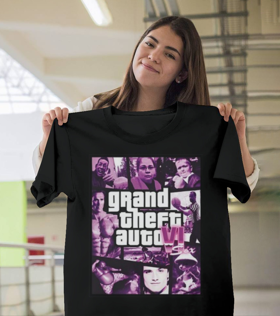 Galleryno8 Grand Theft Auto VI Six Gta 6 T-Shirt
