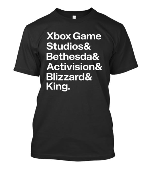Xbox Game Studios Bethesda Activision Blizzard King Collaboration T-Shirt