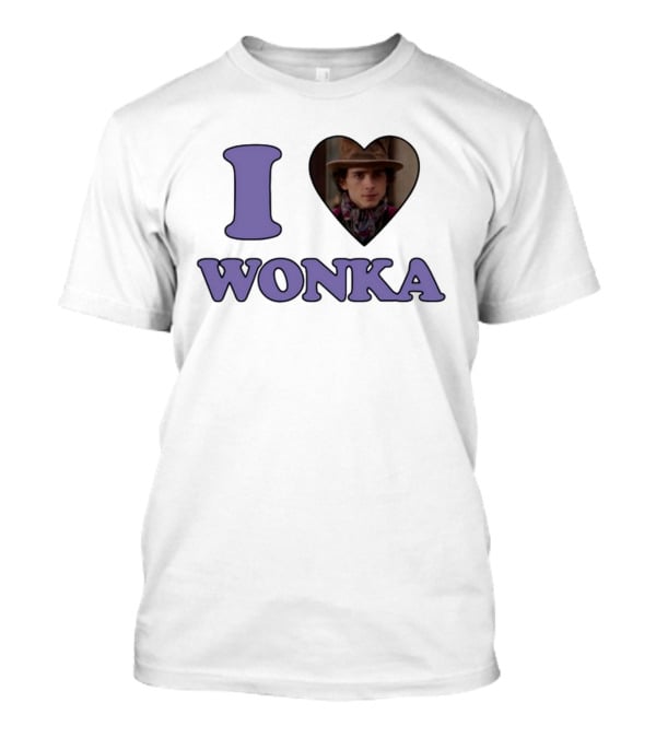 Mustardyardpress I Heart Wonka Hat And Scarf Character Image T-Shirt