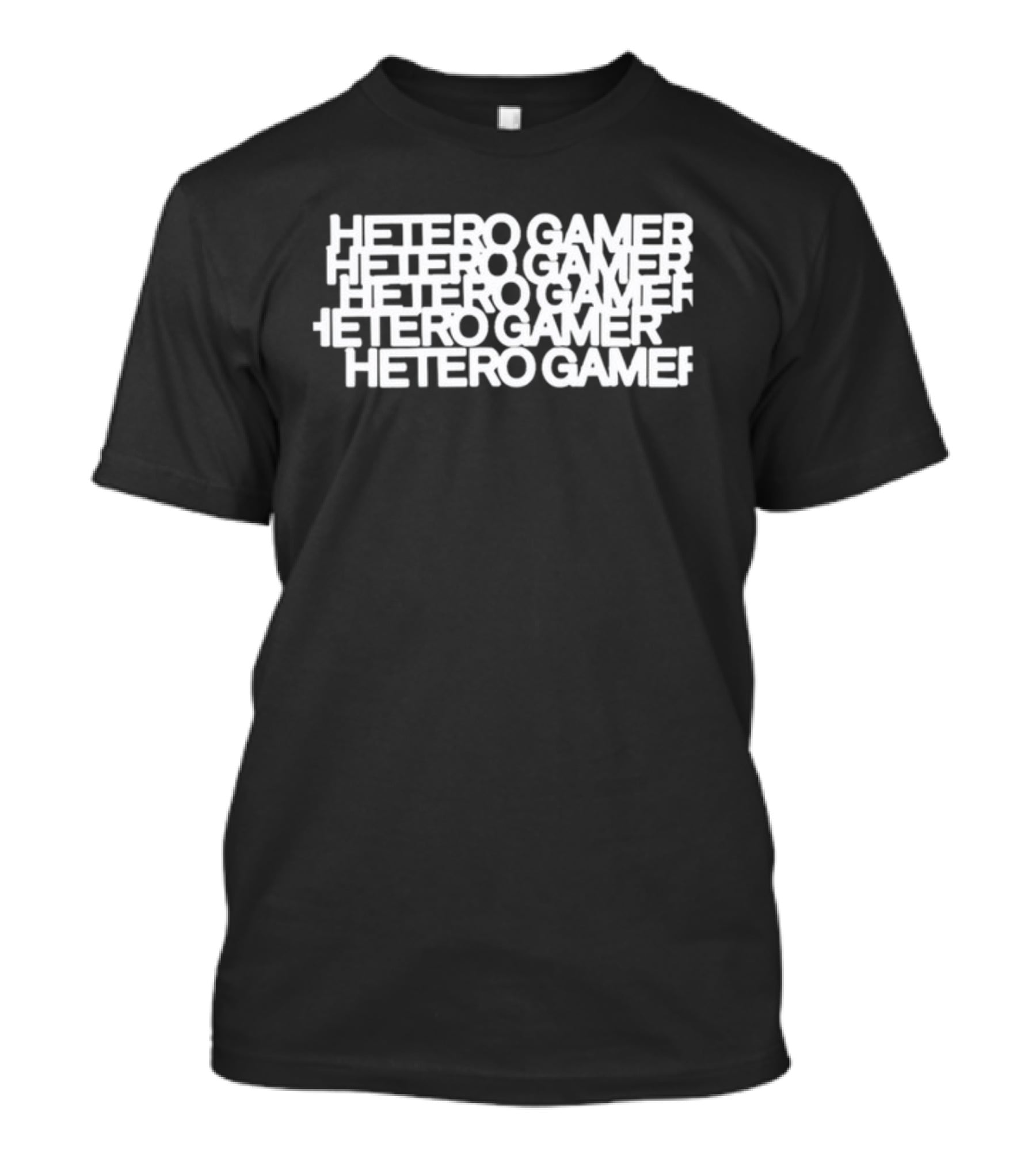 Karl Max Hetero Gamer Stack Text T-Shirt