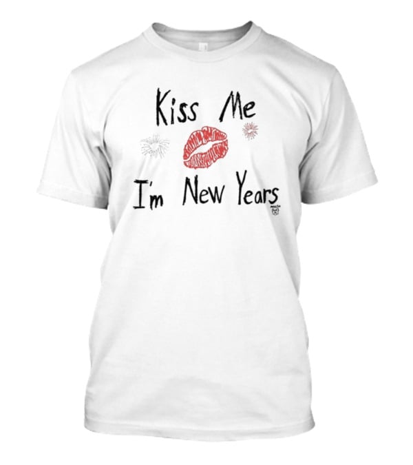 Kiss Me I'm New Years Marcuspork Fireworks Lips T-Shirt
