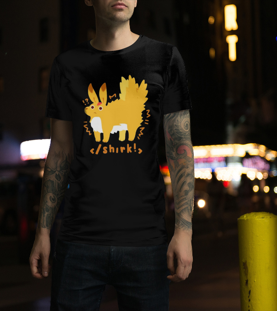 Fenrishion Pokemon Shirk Fluffy Jolteon Parody Quirky T-Shirt