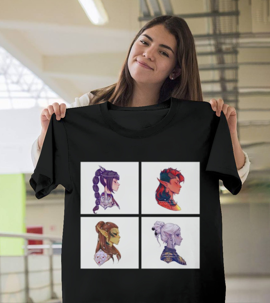 Baldur's Grillz Tadpole Days Elven Warrior Profiles T-Shirt