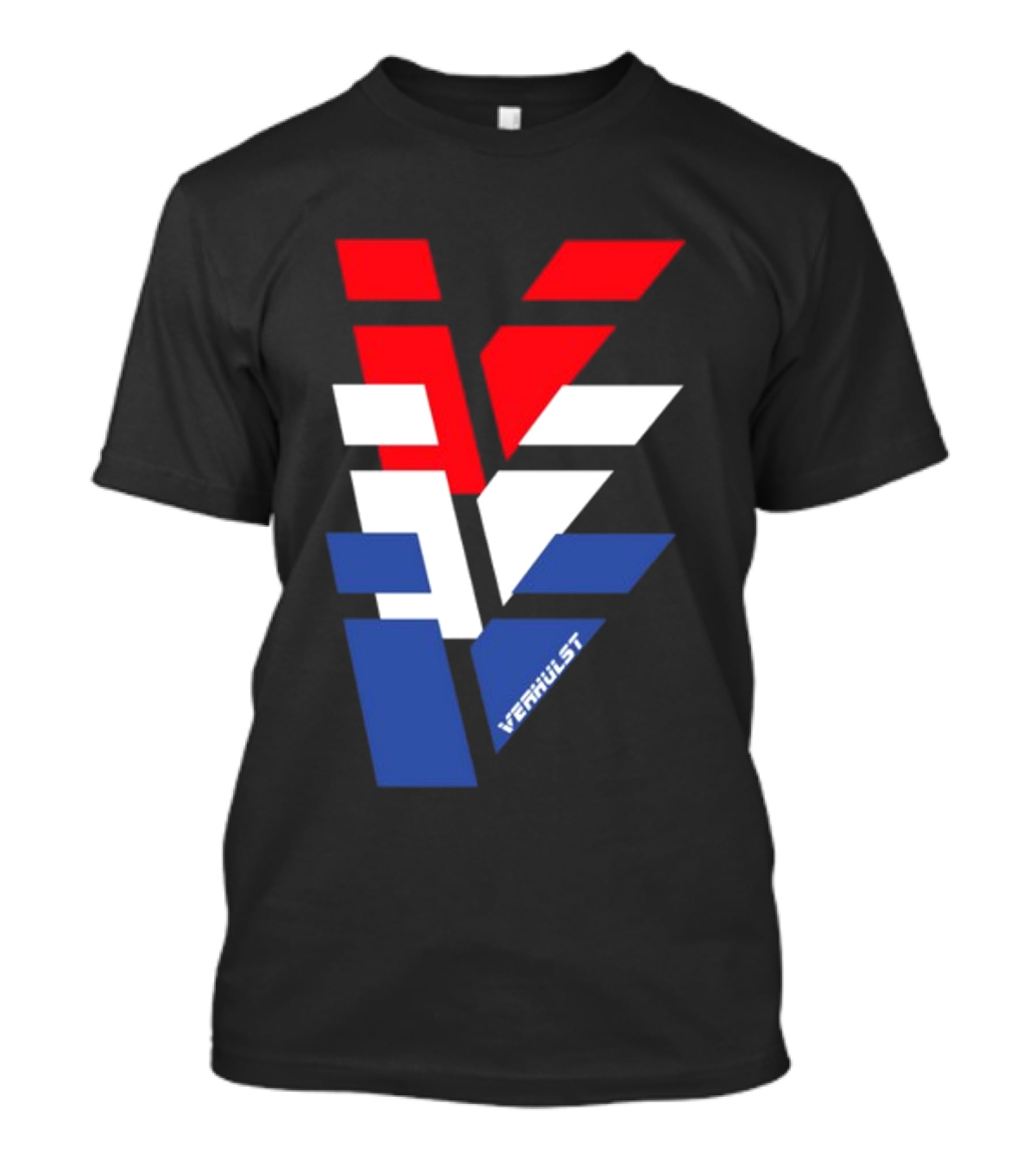 Verhulst Tri-Color Red White Blue V T-Shirt