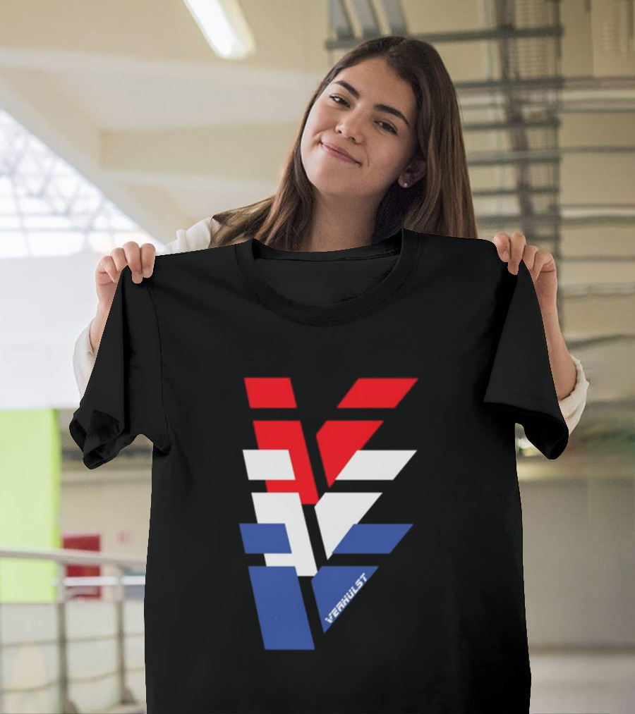Verhulst Tri-Color Red White Blue V T-Shirt