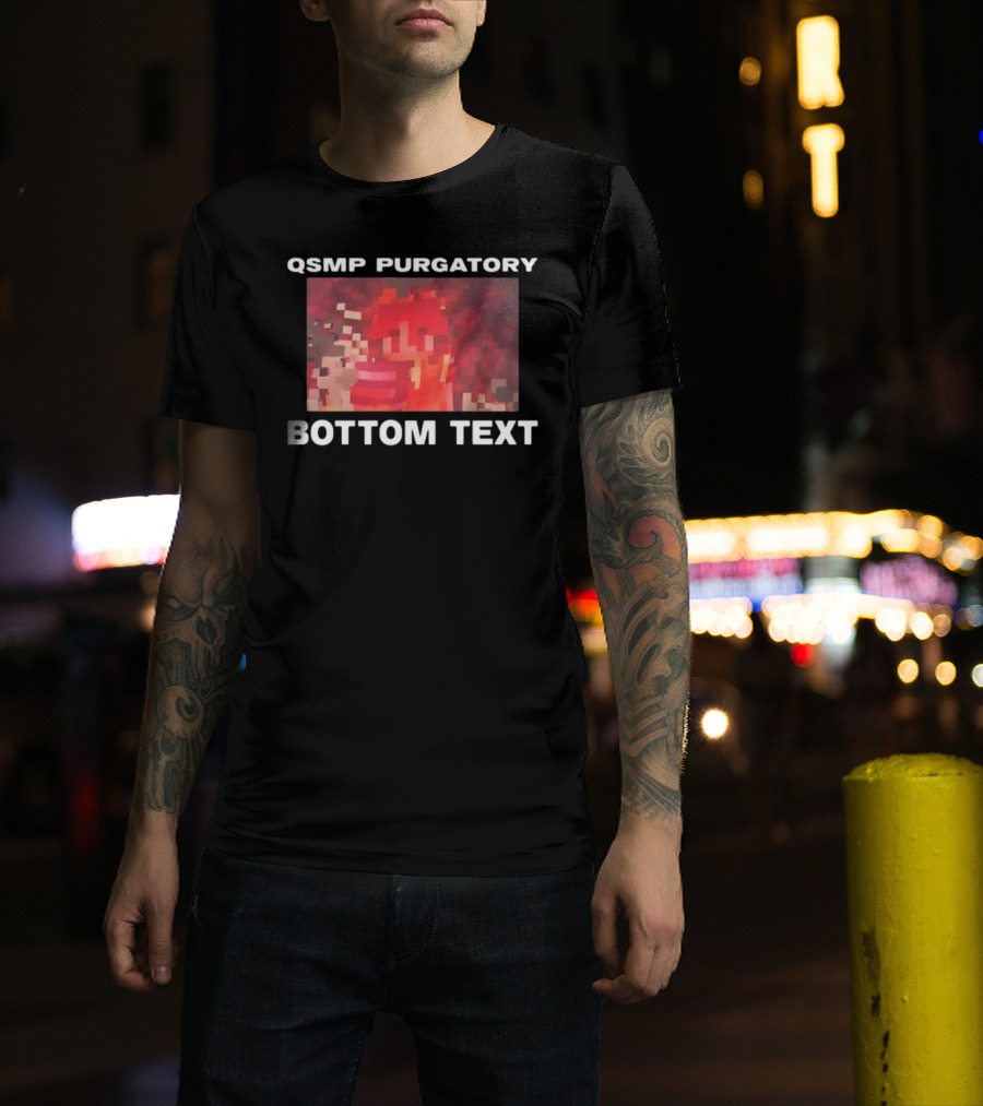 QSMP Purgatory Bottom Text Pixelated T-Shirt