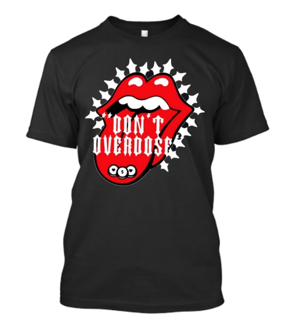 Upperlevel916 Evol Love Is A Drug Don't Overdose Iconic Red Lips T-Shirt