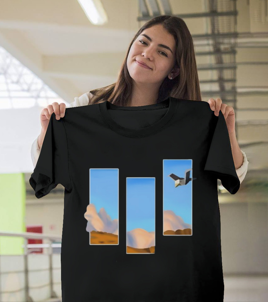 Rae Abroadwaybug Lovejoy Pebble Brain Ep Fanmade Sky and Clouds with Bird T-Shirt
