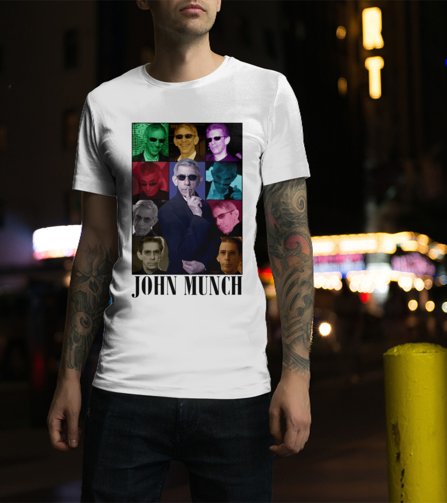 John Munch Multicolor Photo Collage T-Shirt