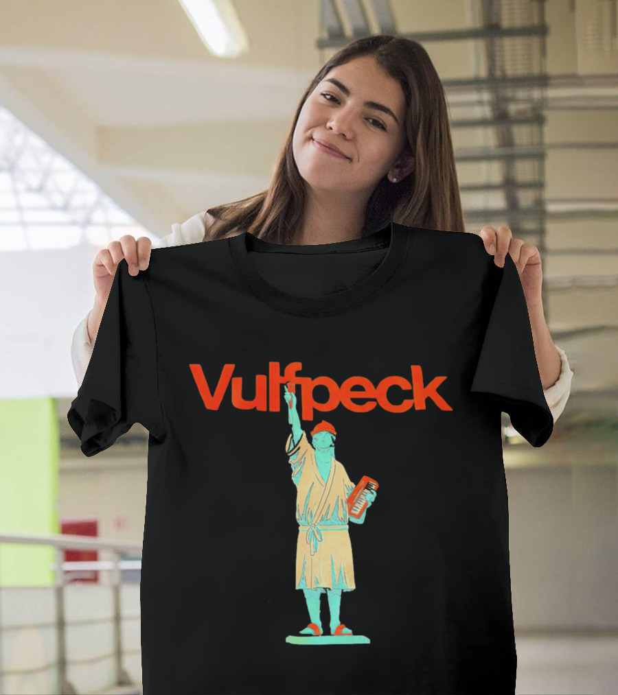Vulfpeck Statue Of Liberty With Keyboard And Red Hat T-Shirt