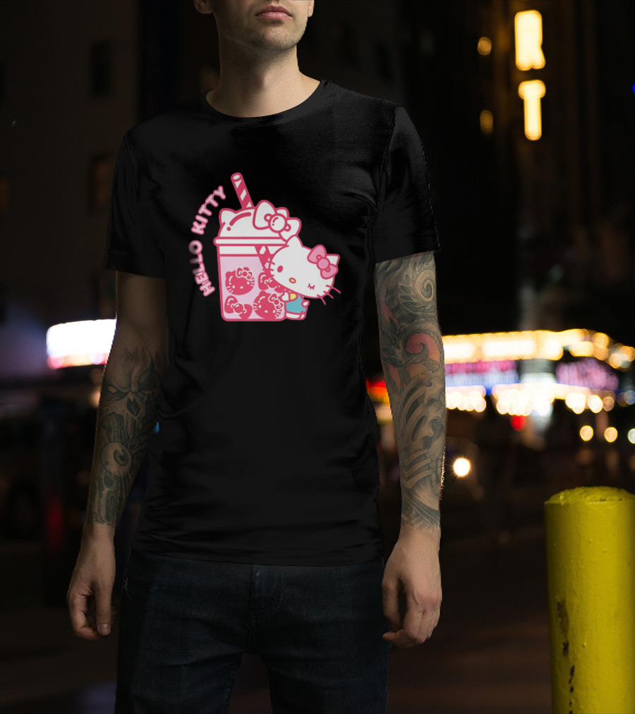 Hello Kitty Bubble Tea Drink Cute T-Shirt
