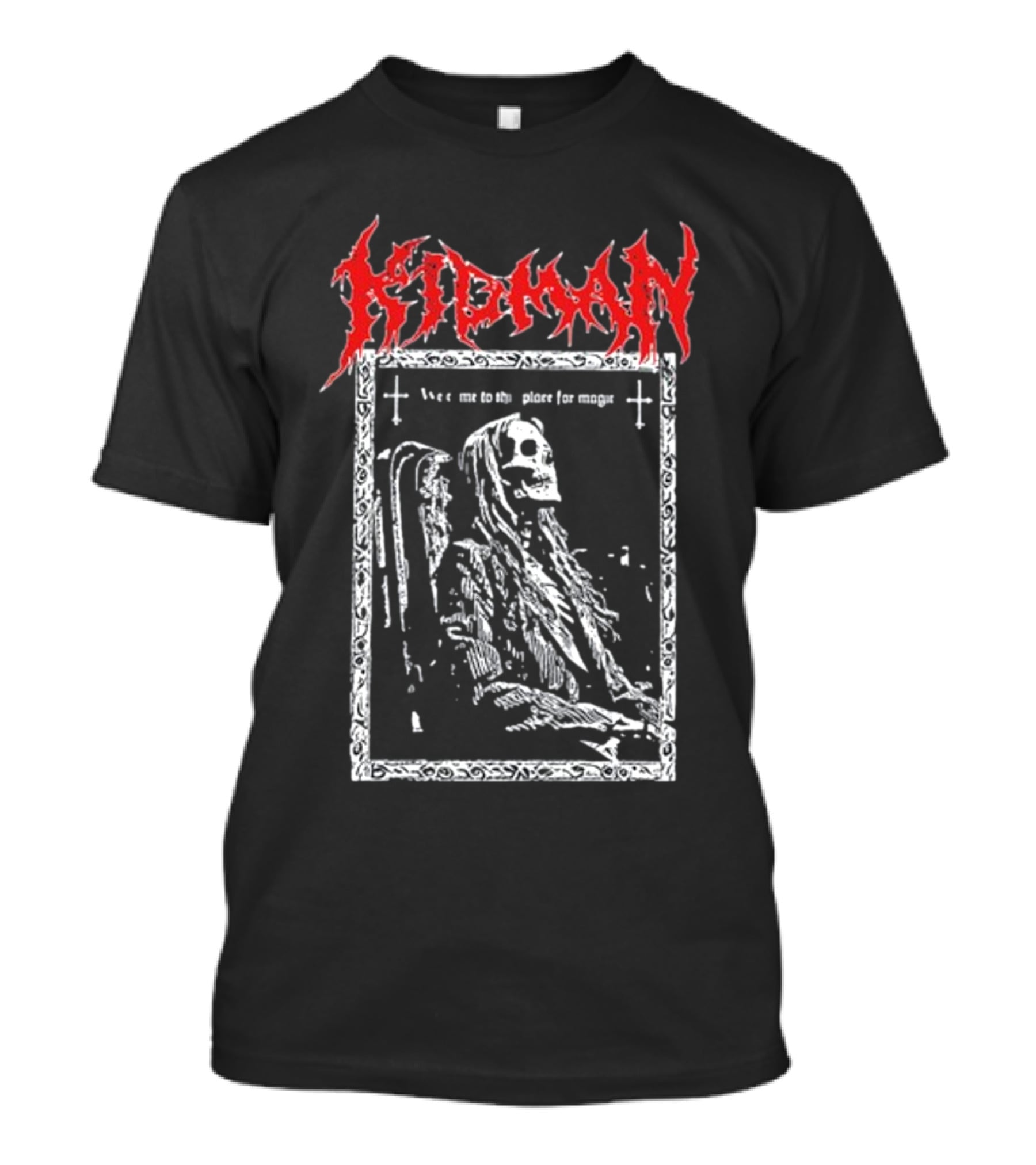 Kidman We Come To This Place For Magic Death Metal Skeleton Chair T-Shirt