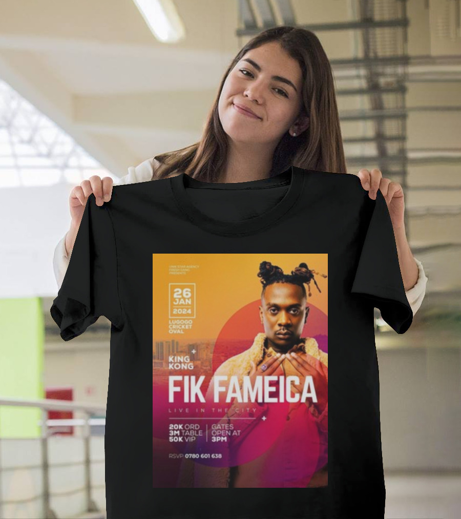 King Kong Fik Fameica Live In The City 26 Jan 2024 Lugogo Cricket Oval T-Shirt