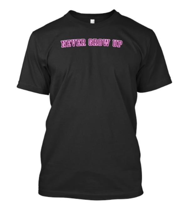 Baylen Levine Never Grow Up Pink Lettering T-Shirt