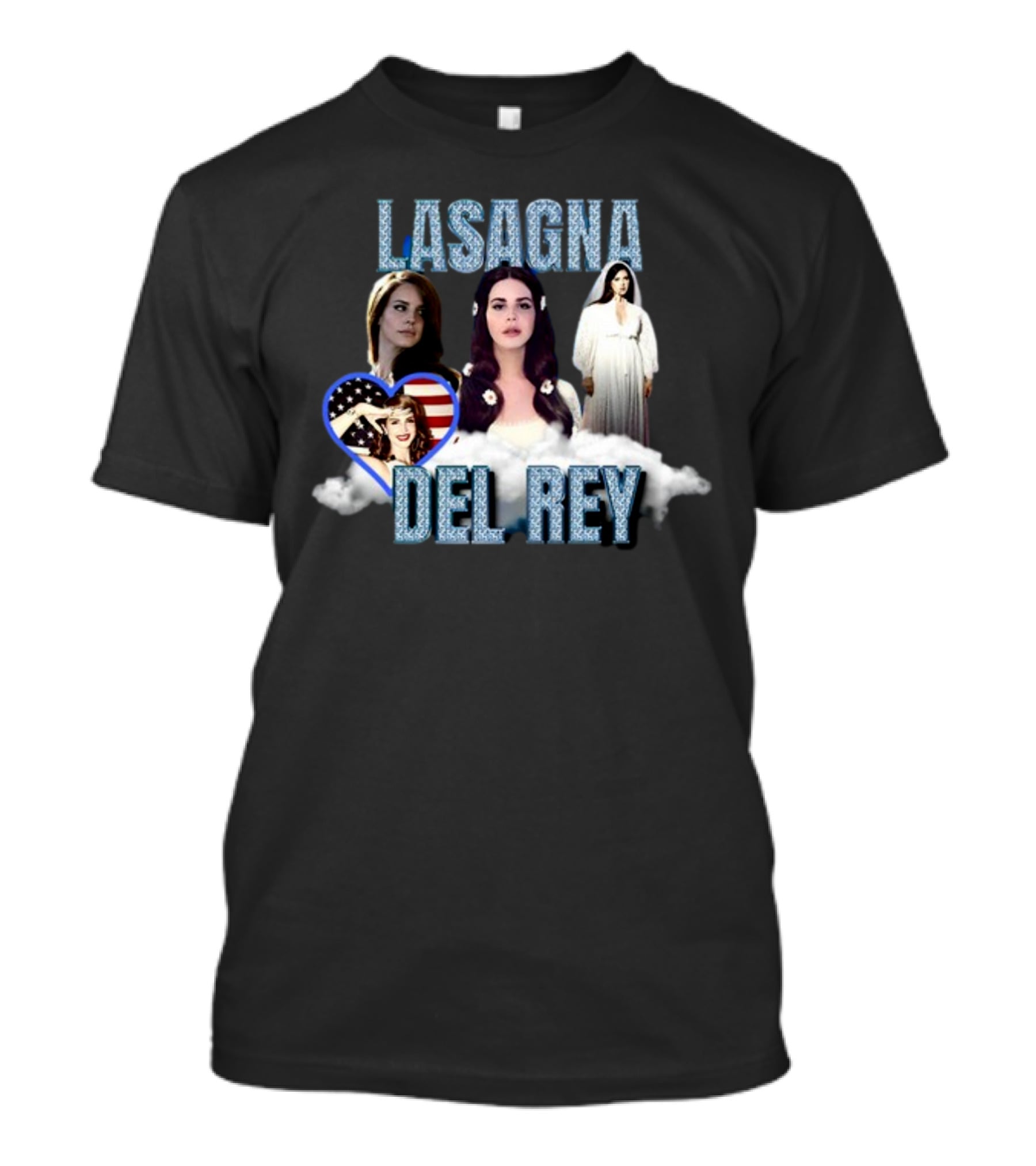 Lasagna Del Rey American Heart Cloud T-Shirt