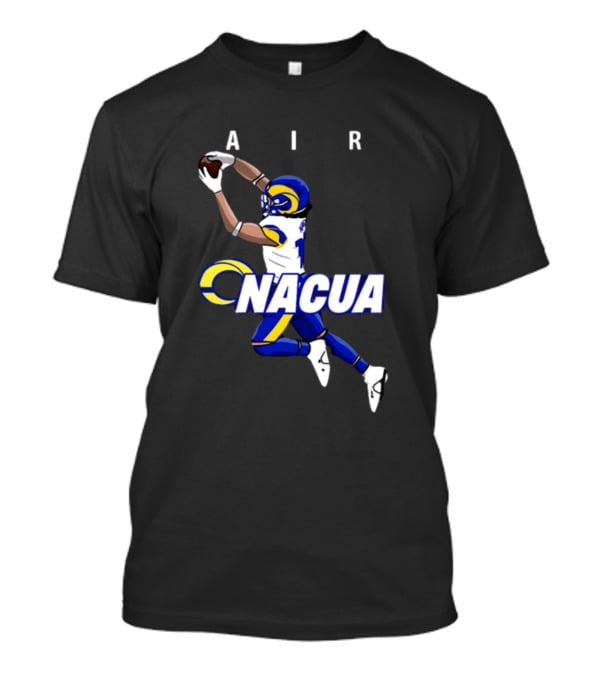 AIR Nacua Football Player Catch Rams Helmet T-Shirt