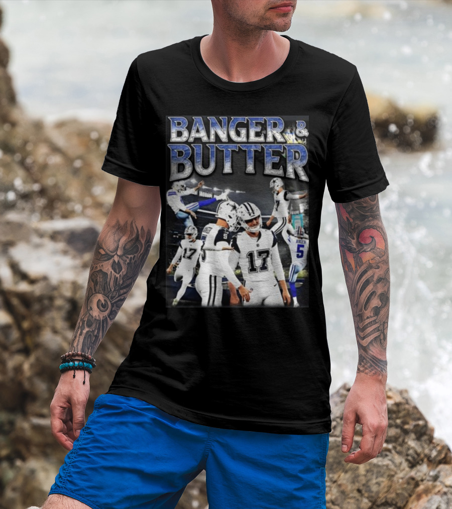 Banger And Butter Football Action With 17 And 5 T-Shirt
