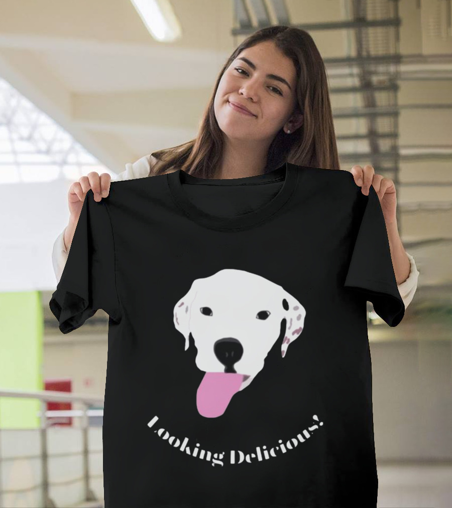 Looking Delicious Remi Dog Illustration With Pink Tongue T-Shirt
