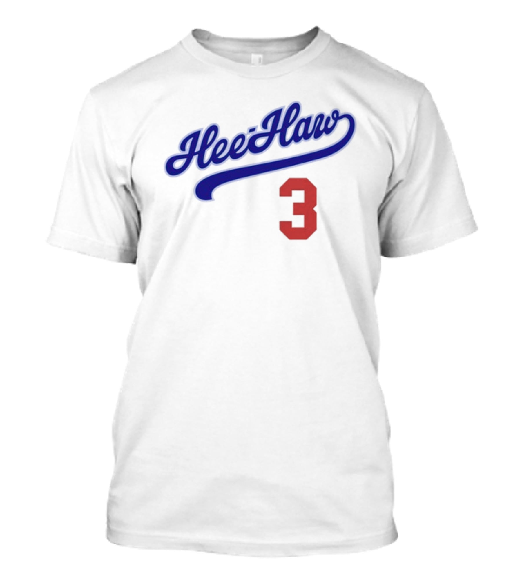 Hee-Haw 3 Vintage Script Style With Red Number T-Shirt