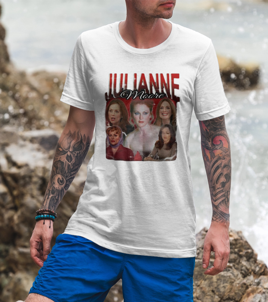 Cravemedia Julianne Moore Multi-Image Collage T-Shirt
