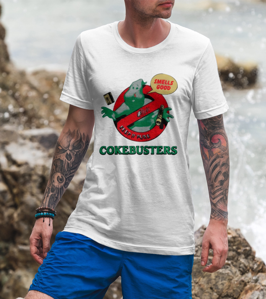 Homewardboundstore Cokebusters Keep'n Pure Smells Good Ghostbusters T-Shirt
