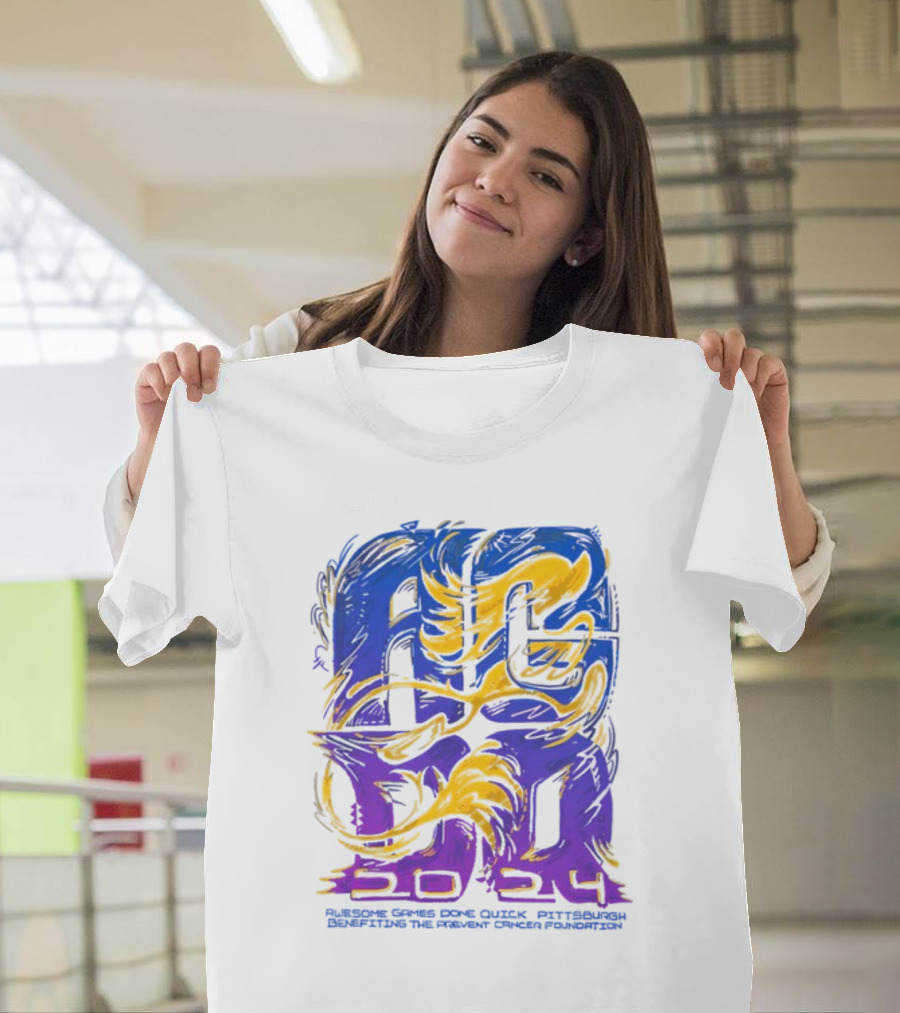 Awesome Games Done Quick 2024 Event Pittsburgh Benefiting the Prevent Cancer Foundation T-Shirt