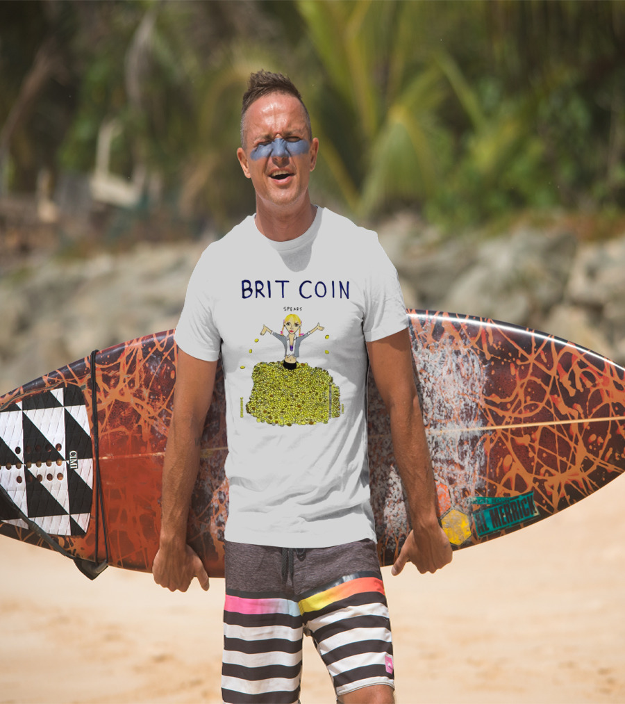 Dave Portnoy Brit Coin Spears Dancing In Gold T-Shirt