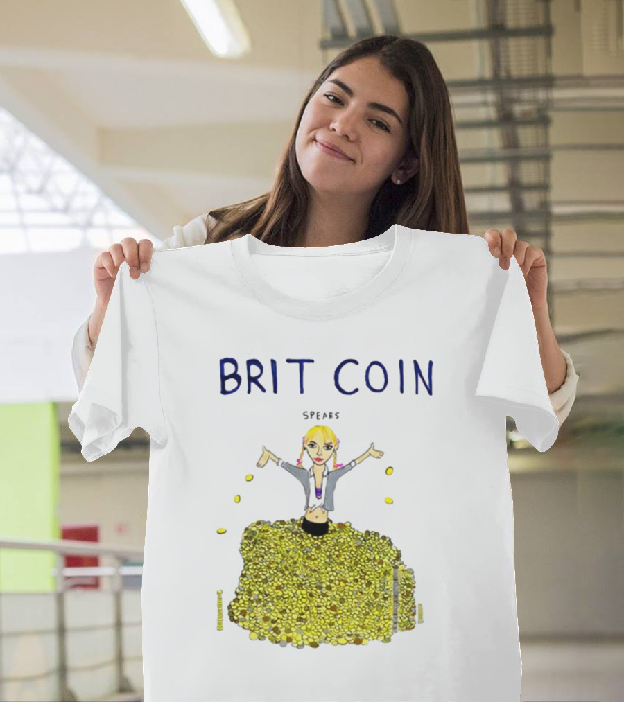 Dave Portnoy Brit Coin Spears Dancing In Gold T-Shirt
