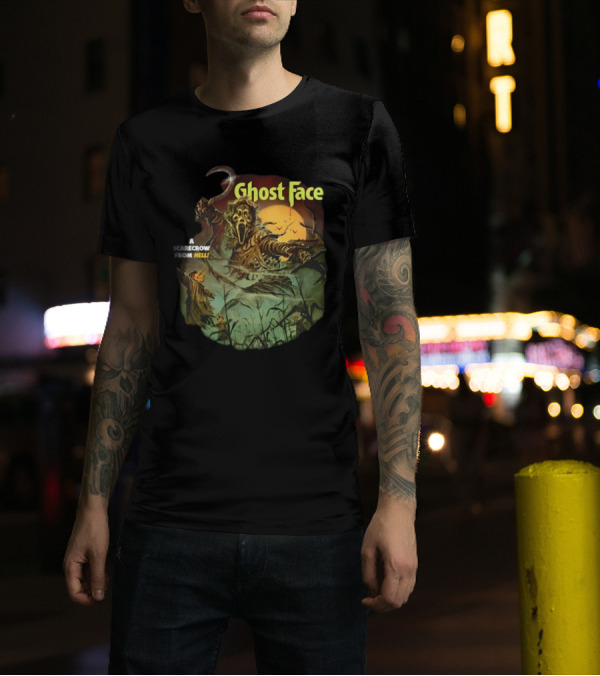 Ghost Face A Scarecrow From Hell Cavitycolors Glows In The Dark T-Shirt