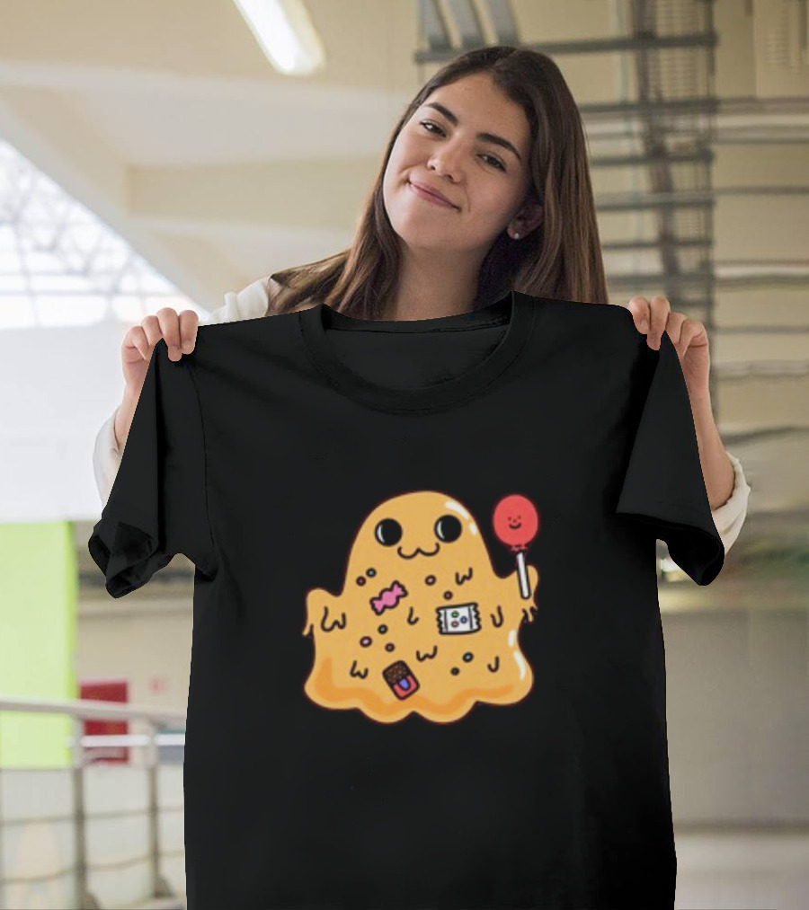 SCP 999 Tickle Monster Holding a Smiling Lollipop with Candy Elements T-Shirt