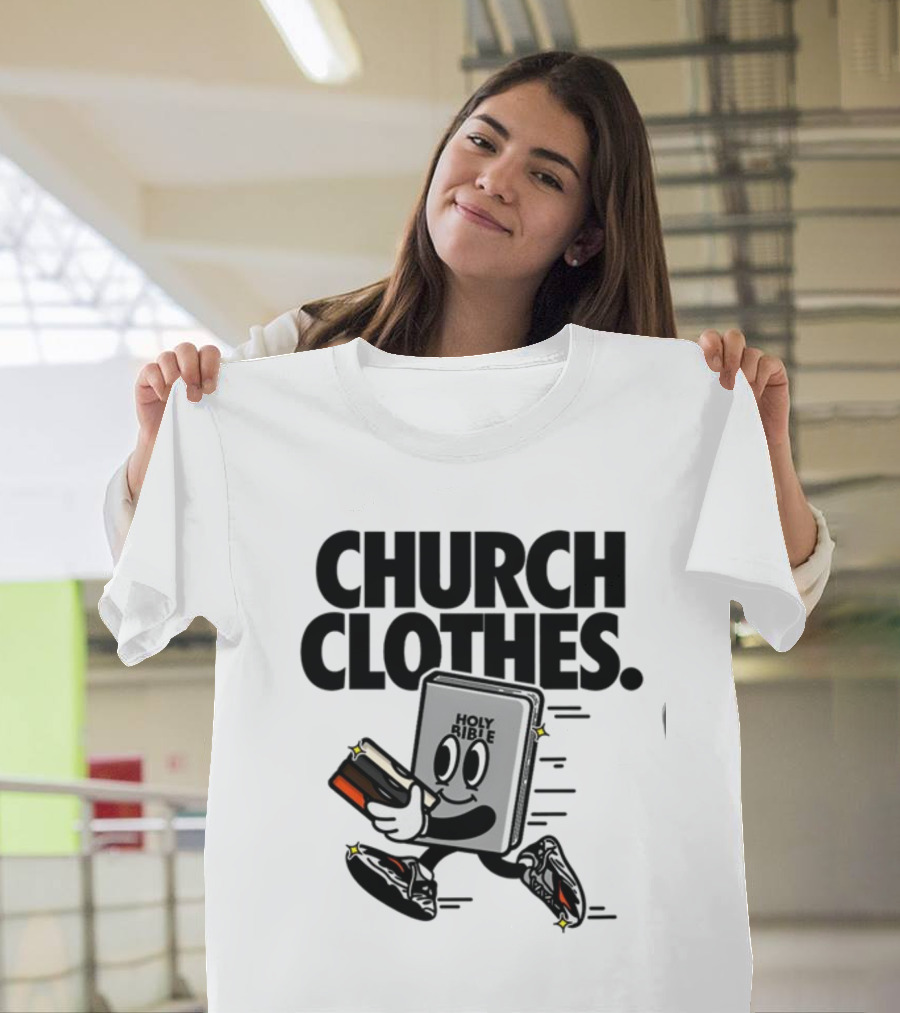 Church Clothes Holy Bible Cartoon Running Sneakers T-Shirt