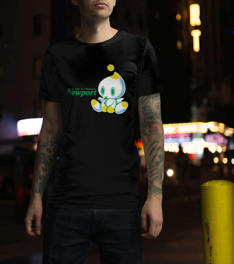 Newport Alive With Pleasure Cute Character Sitting T-Shirt
