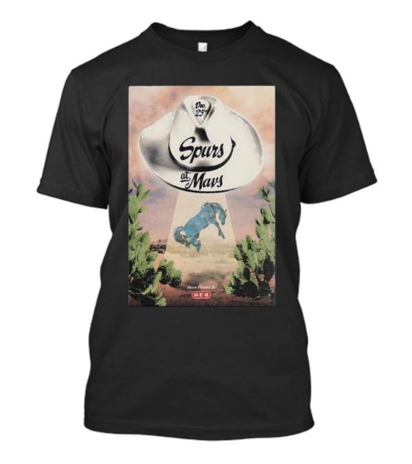 Dec 23 Spurs At Mavs Presented By H-E-B Cowboy Hat And Cactus Scene T-Shirt