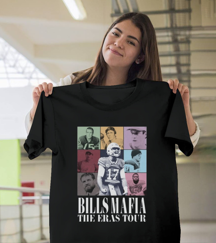 Bills Mafia The Eras Tour Football Legends Collage T-Shirt