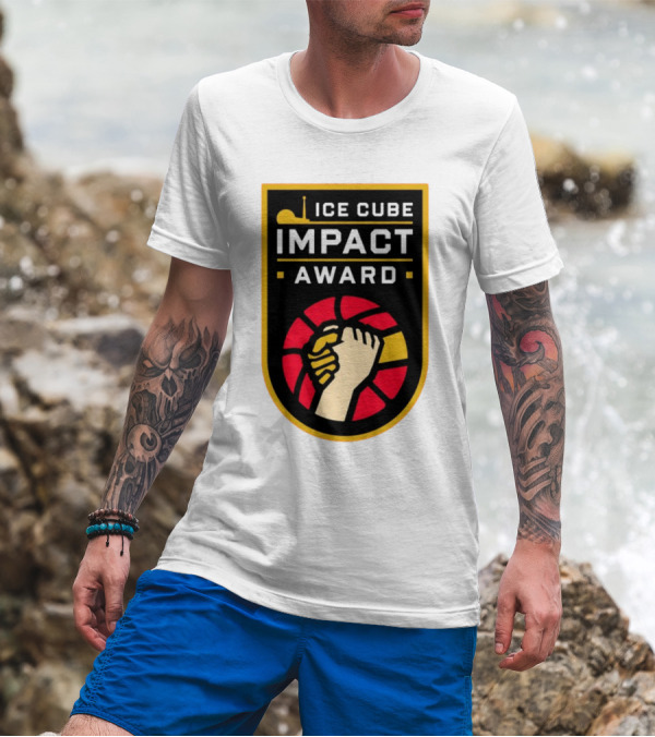 Ice Cube Impact Award Basketball Handshake Badge T-Shirt