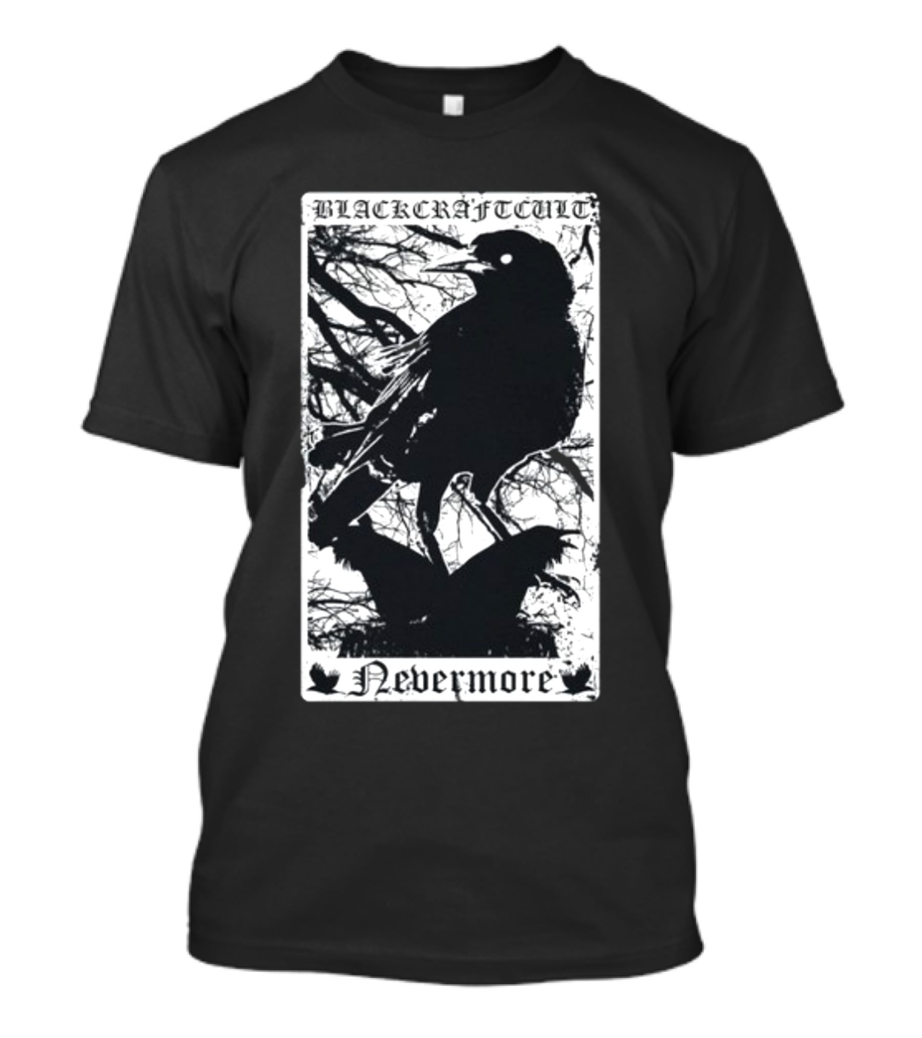 Blackcraftcult Nevermore Raven Tarot Card T-Shirt