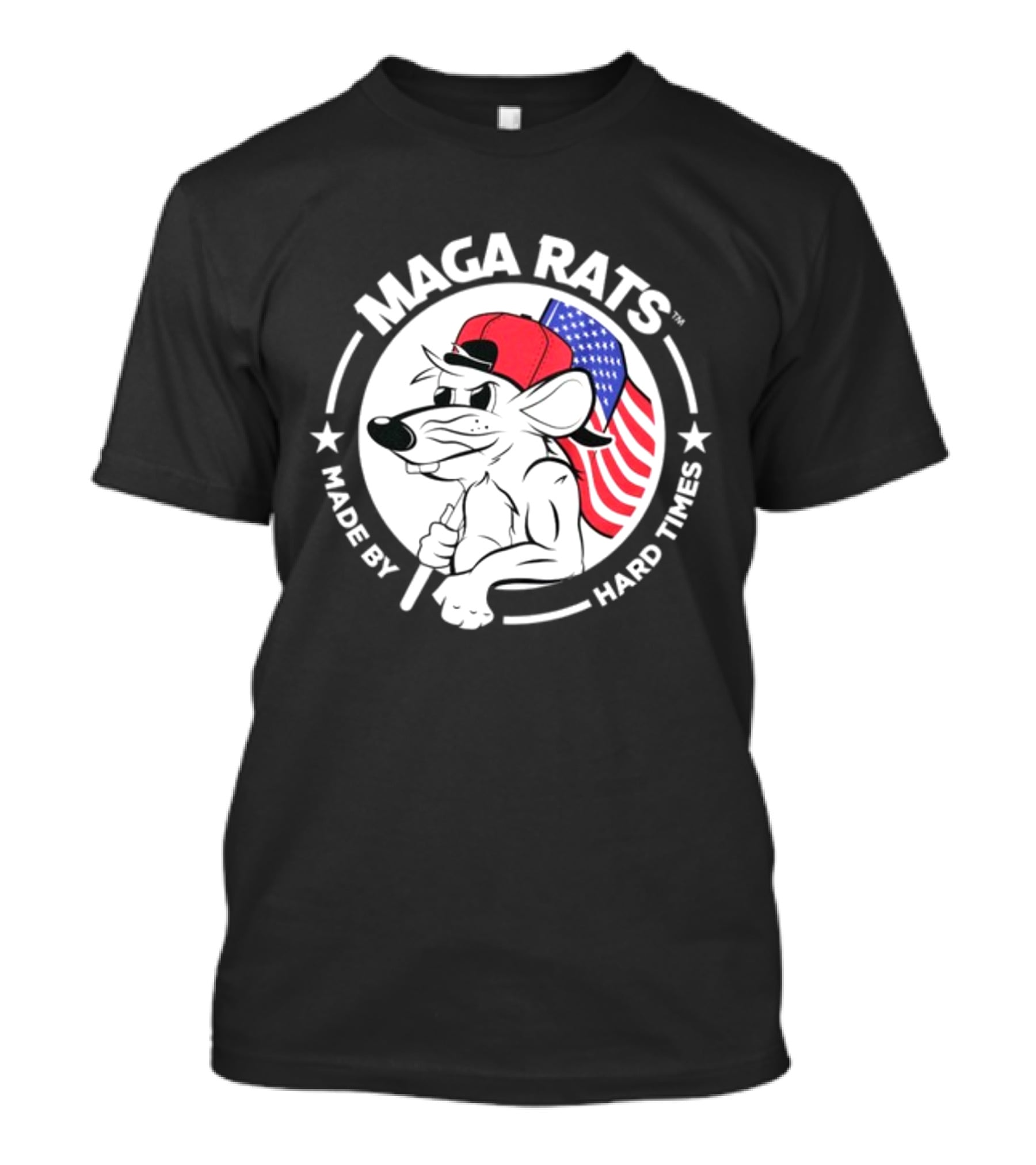 Maga Rats Made By Hard Times American Flag Hat T-Shirt