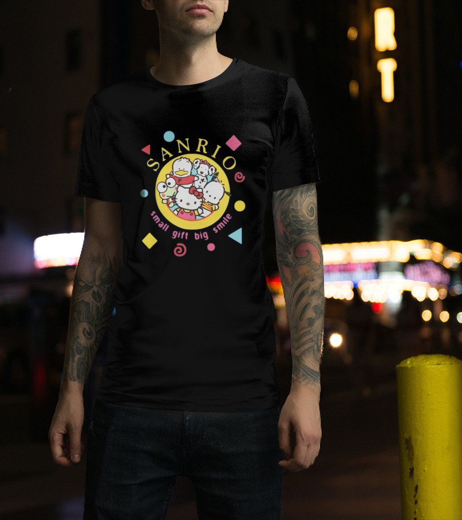 Sanrio Small Gift Big Smile Hello Kitty And Friends X Dumbgood T-Shirt