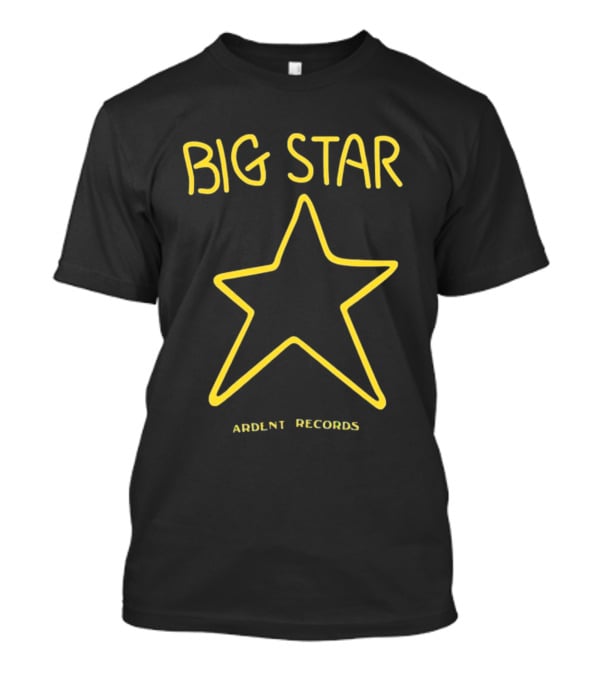 Big Star Ardent Records Yellow Star Graphic Retro Music T-Shirt