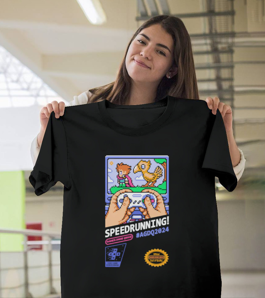 AGDQ 2024 Speedrunning Games Done Quick Video Game Streamer Contest Official Seal T-Shirt